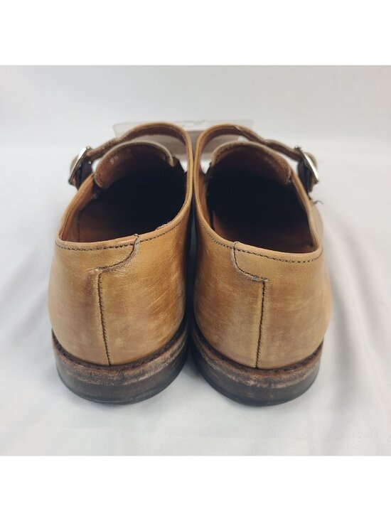 Vintage Allen Edmond Plymouth Strap Leather Shoes Men\'s Size 9.5 Tan Pre-Owned main image 4